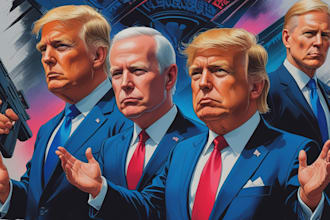 create a political cartoon art