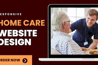 design assisted living homecare website elderly care medical healthcare dental