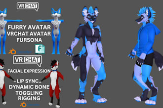 design rig  vrchat model avatar nsfw furry vtuber vrc character 3d vrchat cloth