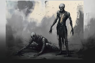 draw fantasy or horror character illustration