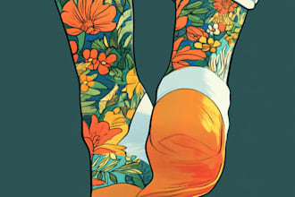 draw unique socks design or sketch for you