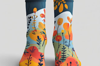 draw a unique socks design