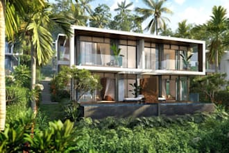 remodel 3d classic villa, townhome exterior,garden design,swimming pool,3dsmax