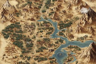 make a festival map illustration, fantasy map