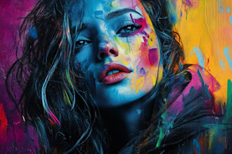 create custom street graffiti pop art or urban character portraits