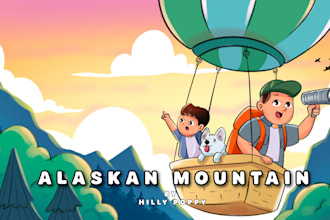 draw children story book illustration and cover for amazon KDP