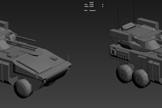 fix stl file error, 3d printable vehicle, zbrush sculpture, high quality truck