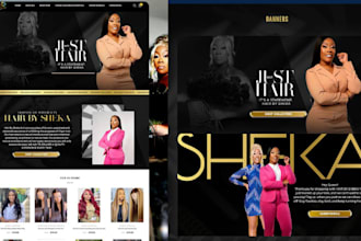 design wix hair extension website wig store beauty website dropshipping store