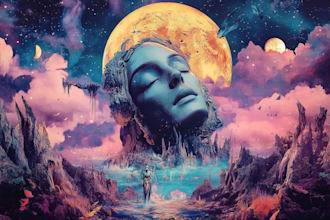 provide you a surreal custom song album cover art design