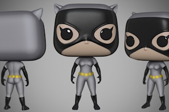 make bobblehead, action figure, 3d funko pop, articulated figure for 3d printing