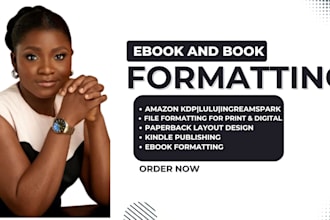 do book formatting ebook design kindle publishing amazon kdp ingramspark