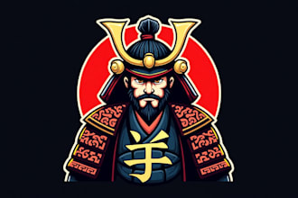design unique haori japanese samurai logo with new concepts