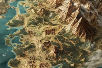 create a fantasy cartography map for you