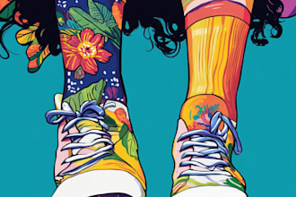 draw a unique socks design