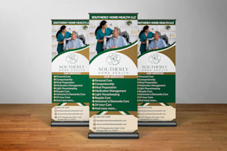 do beautiful roll up banner design in 24 hours