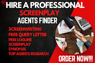 find top active agents for screenplay, movie script, screenwriting, film script