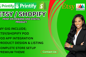 shopify print on demand shopify dropshipping printfy printiful shopify store