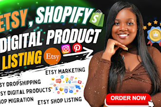 design,setup etsy digital products stan store etsy shop seo etsy product listing