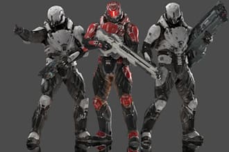 do 3d amour model articulated action figure for 3d printing