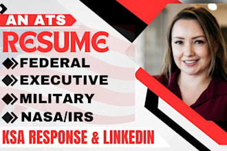 write a federal resume for executive, vp, ksa, ecq, military, nasa, irs, usajobs