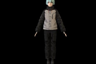 make custom 3d VR chat avatar for vtubing, low poly and games