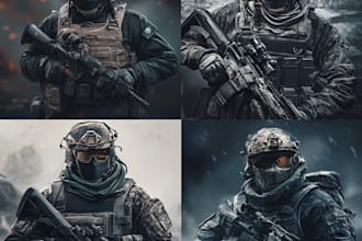 draw military themed illustrations