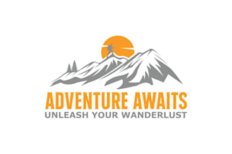 design luxury modern travel, hotel, vacation and adventure outdoor logo