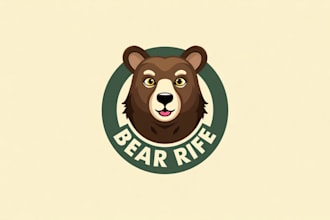 do bear head mascot logo design