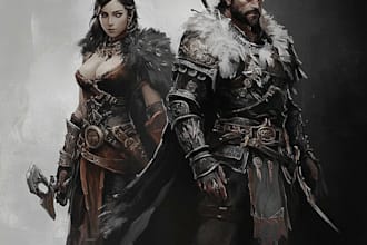 create character illustrations for your fantasy card game