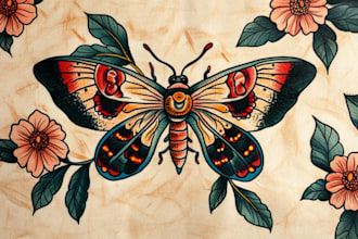 make you a traditional old school tattoo style design
