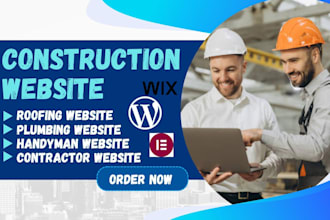 construction website handyman website plumbing website roofing website wordpress