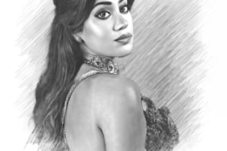 draw pencil sketch portrait from photo