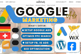 do SEO google ads local facebook and instagram ads for german wordpress rebuild