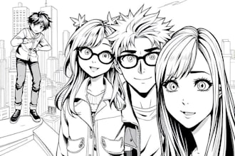 draw amazing comic or manga page with my style