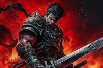 manga page custom dark berserk style art in high quality