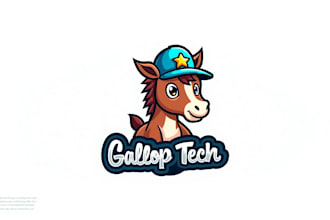 do horse mascot character with business