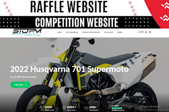 design raffle giveaway website sport game competition website 4 raffle business