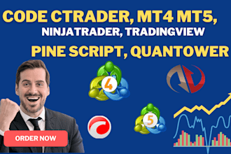 code ctrader, mt4 mt5, ninjatrader, tradingview pine script, quantower
