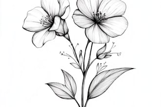 design hand drawn feminine line art boho logo design