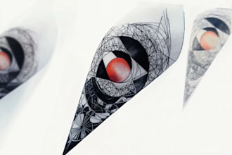 create unique custom geometric tattoo design