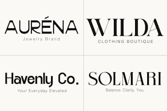 customize a stylish premade logo with your business name