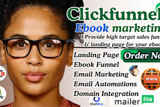 clickfunnels sales funnel, ebook landing page, gohighlevel expert