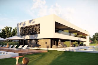 renovate luxury commercial property,pool render, virtual staging,3d archivz, skp