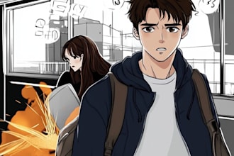 draw manga comic webtoon in japanese style anime