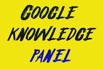 edit, claim, and get you an approved google knowledge panel for all categories