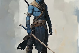 make create a d and d character art and dnd art