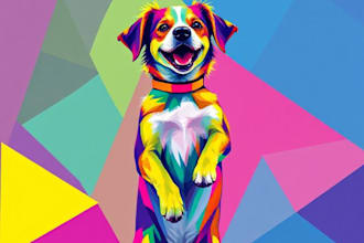 draw an awesome wpap pop art for your pet portrait style