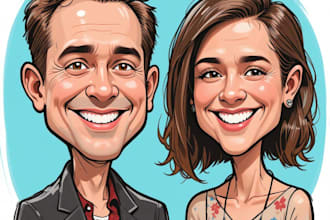 draw funny cartoon character, caricature