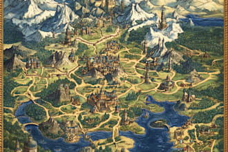 design vector maps, event maps, fantasy festival maps