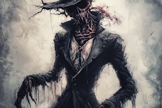 illustrate your fantasy horror character art